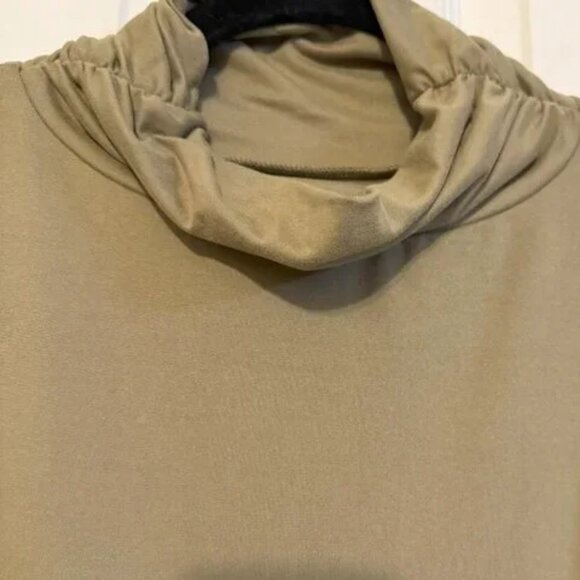 Zenana Light Olive Microfiber Turtleneck – NWT, Plus Size 1X, Soft Stretch Fit - Picture 2 of 3